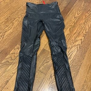 Spanx Moto Faux Leather Leggings